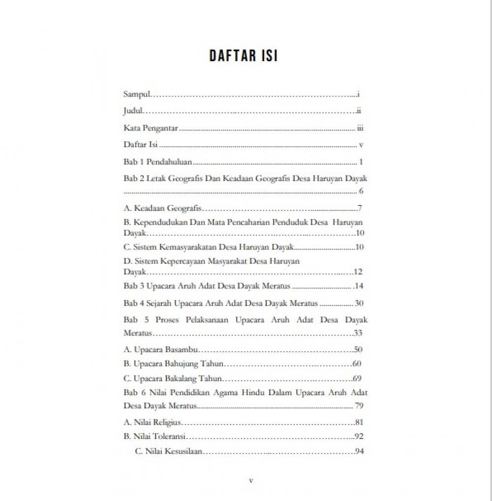 Permata dari Gunung Meratus: Upacara Aruh Adat di Desa Haruyan Dayak daftar isi