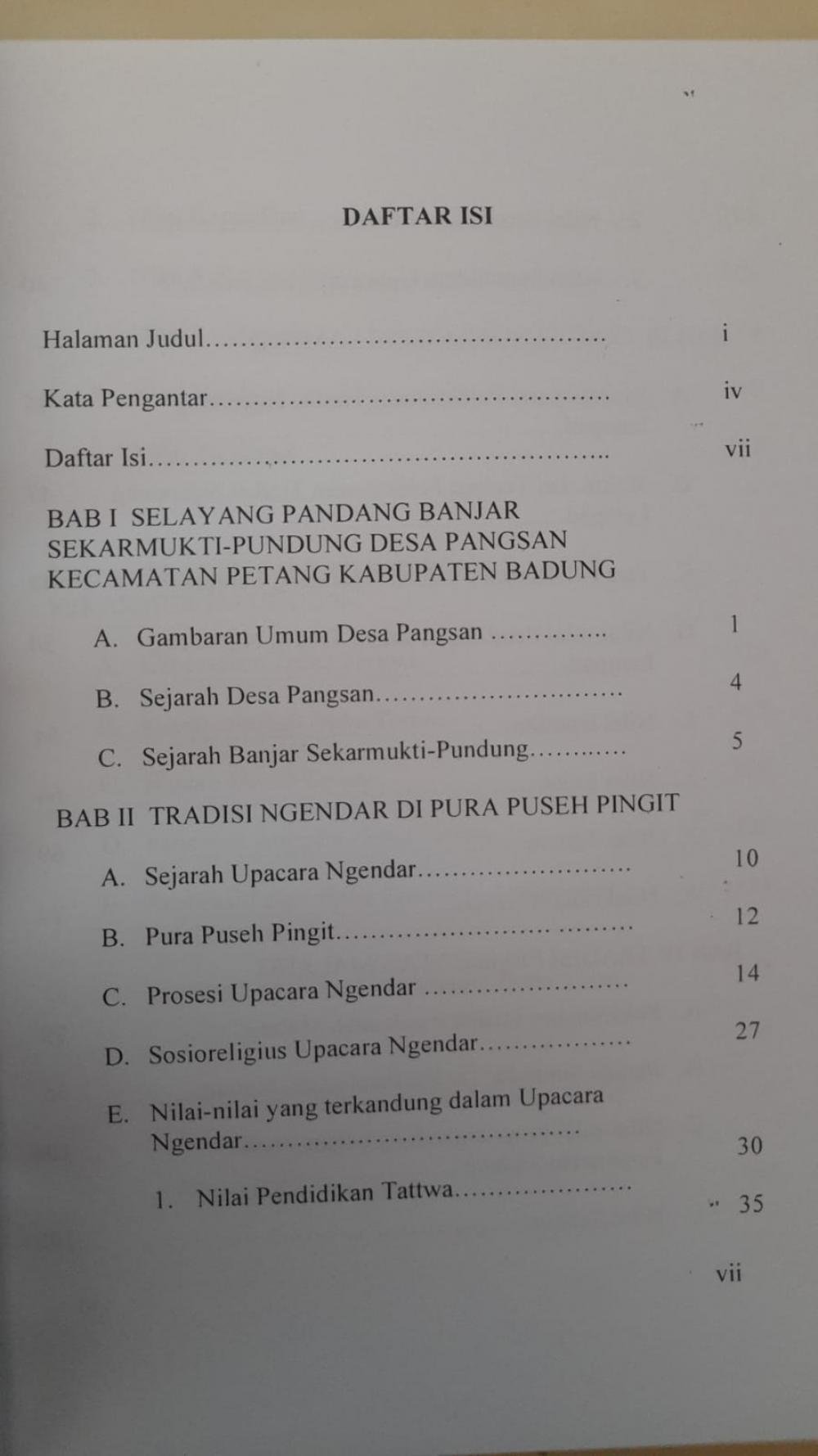 Mutiara Sekandung daftar isi