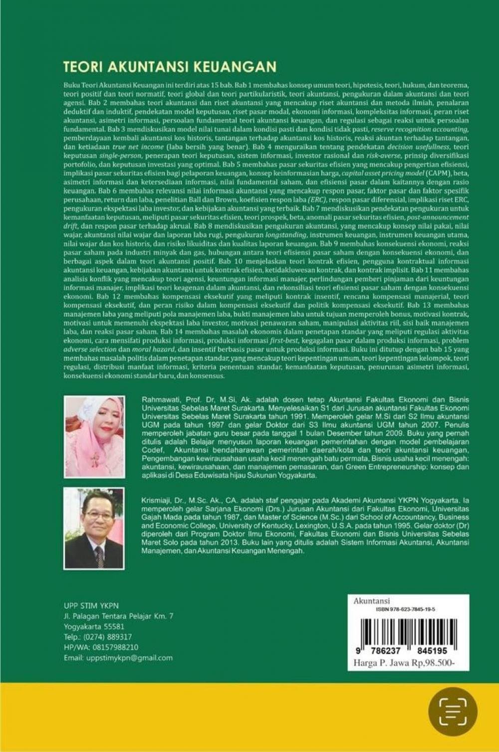 Teori Akuntansi Keuangan cover belakang